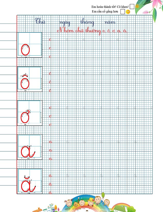 Vở luyện chữ đẹp chữ cái hoa và chữ thường