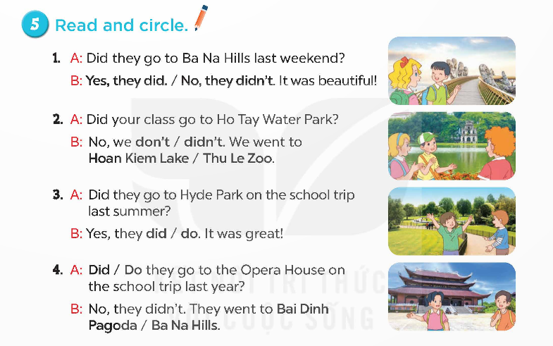 Tiếng Anh lớp 5 Global Success Unit 10 Lesson 1