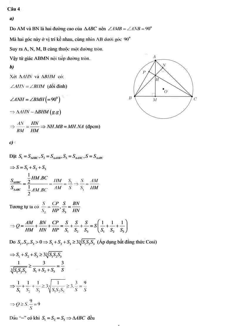 Đáp án đề thi tuyển sinh lớp 10 môn Toán Bạc Liêu 2024 ảnh 4