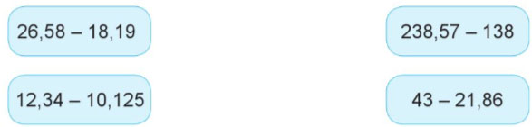 Trừ các số thập phân