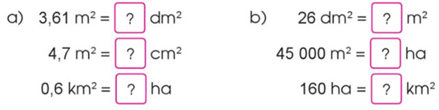 Viết các số đo đại lượng dưới dạng số thập phân