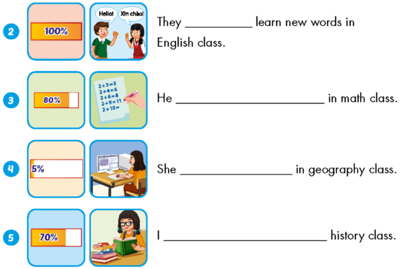 Sách bài tập Tiếng Anh lớp 5 Unit 1 Lesson 3 i-Learn Smart Start