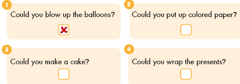 C. Listen and tick the box. Nghe và tích chọn ô đúng. 