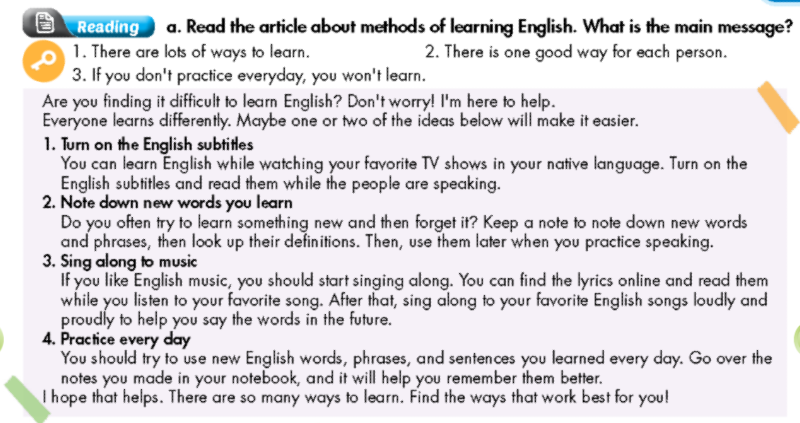 Sách bài tập Tiếng Anh 9 Smart World Unit 1 Lesson 1