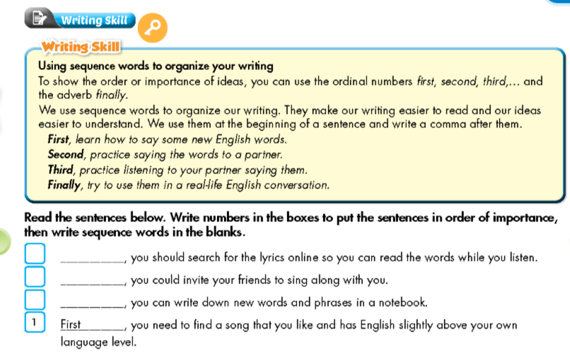 Sách bài tập Tiếng Anh 9 Smart World Unit 1 Lesson 3