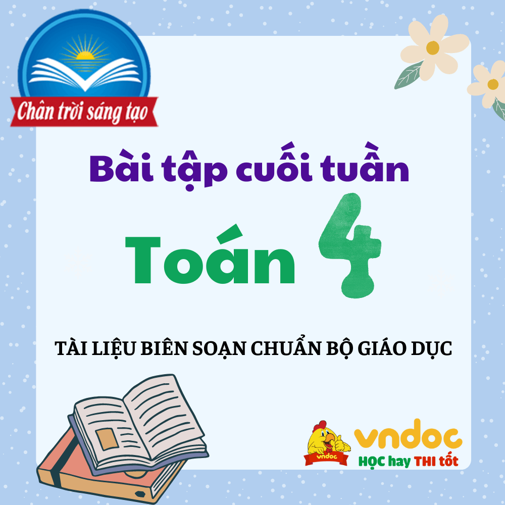 Bài tập cuối tuần Toán lớp 4 Chân trời sáng tạo - Tuần 10