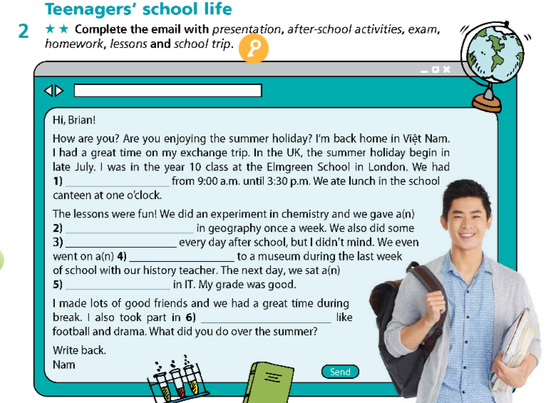 SBT Tiếng Anh 9 Right On Welcome back trang 4 5