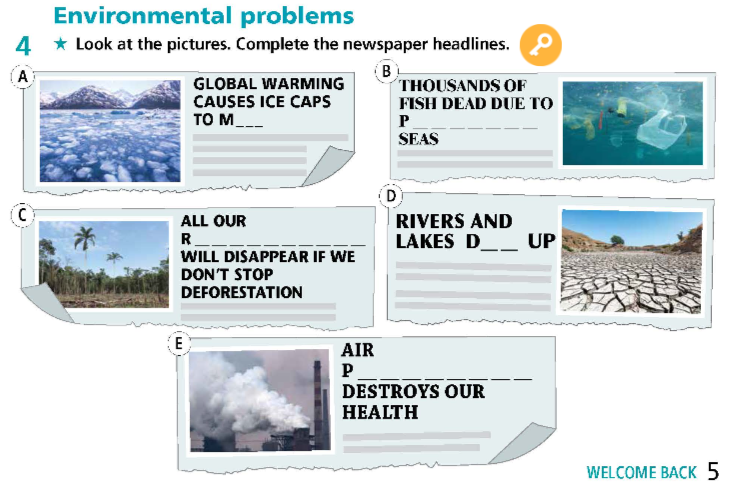 SBT Tiếng Anh 9 Right On Welcome back trang 4 5