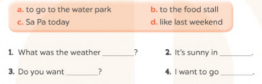 Sách bài tập tiếng Anh lớp 4 unit 16 Global success
