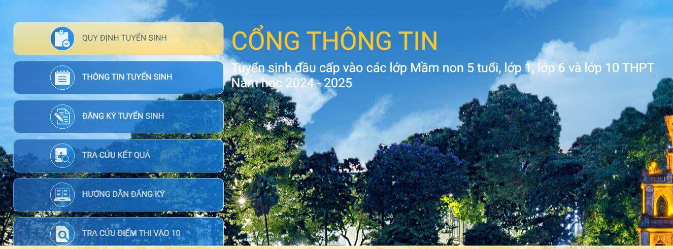 Các bước thực hiện tuyển sinh đầu cấp trực tuyến