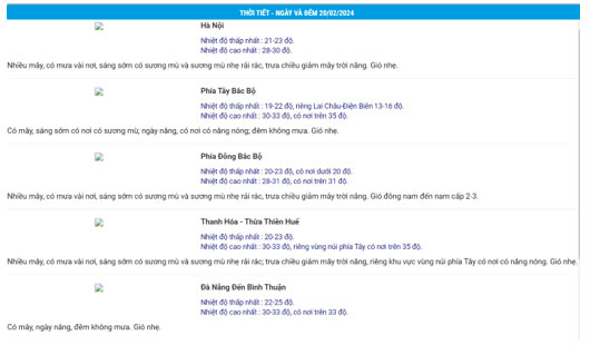 Tìm kiếm thông tin trên website
