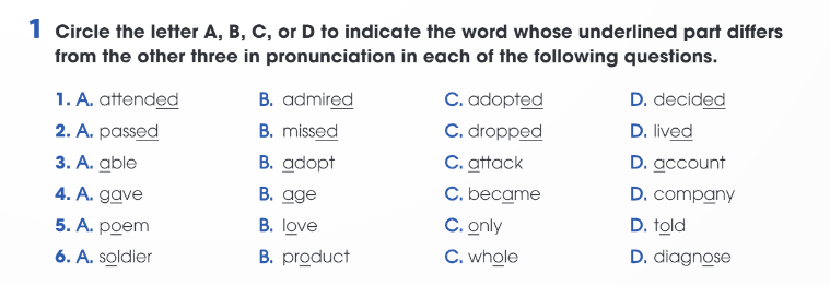 Sách bài tập Tiếng Anh 12 Global Success Unit 1 Pronunciation