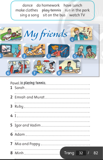 Sách bài tập Tiếng Anh lớp 6 unit 4 Language focus 1 Friends plus