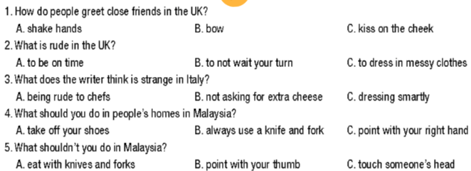 Sách bài tập tiếng Anh lớp 12 unit 6 lesson 2