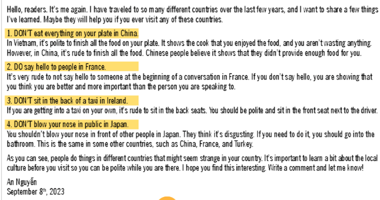 Sách bài tập tiếng Anh lớp 12 unit 6 lesson 3