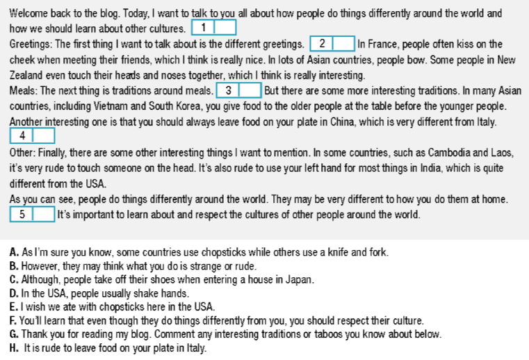 Sách bài tập tiếng Anh lớp 12 unit 6 Review