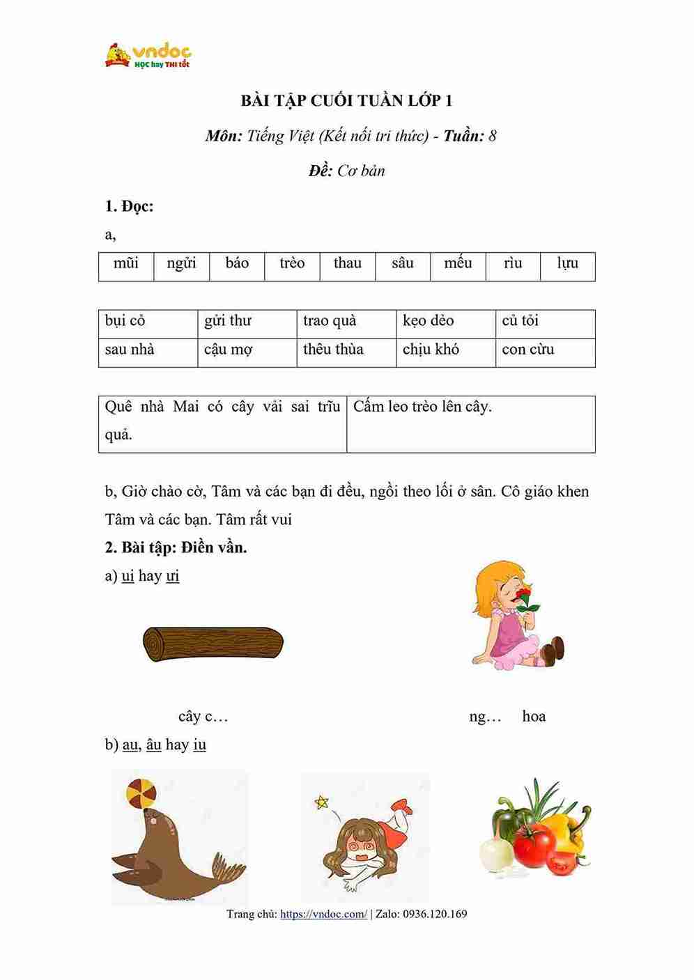 bai tap cuoi tuan tieng viet lop 1 kntt tuan 8 1*618300