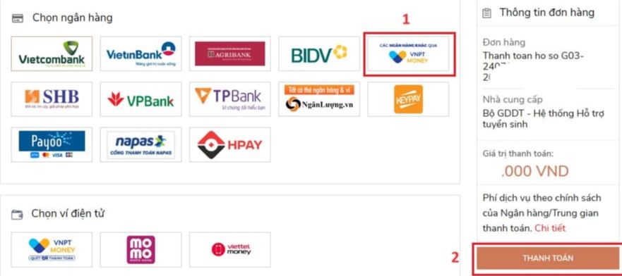 Hướng dẫn thí sinh đăng ký nguyện vọng trực tuyến