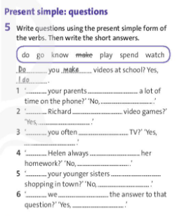 Friends Plus 7 Workbook Language Focus Practice Unit 1