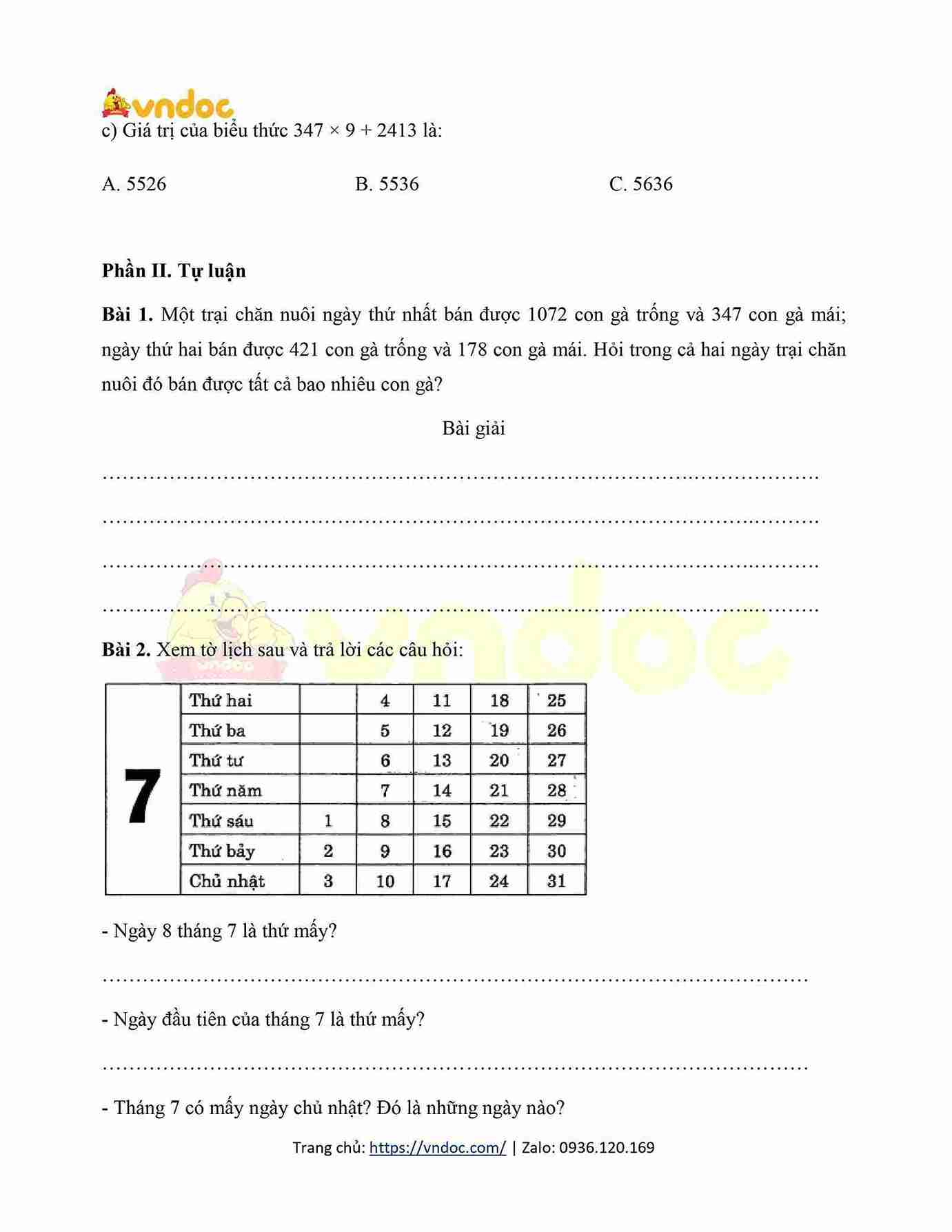 bai tap cuoi tuan 21 toan 3 ctst co ban 6*618915