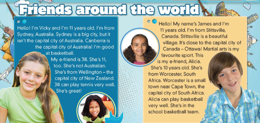 Tiếng Anh 6 Right On Hello! trang 6 7