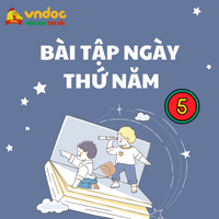 Bài tập hàng ngày Tiếng Việt lớp 5 Cánh Diều Tuần 1 Thứ 5