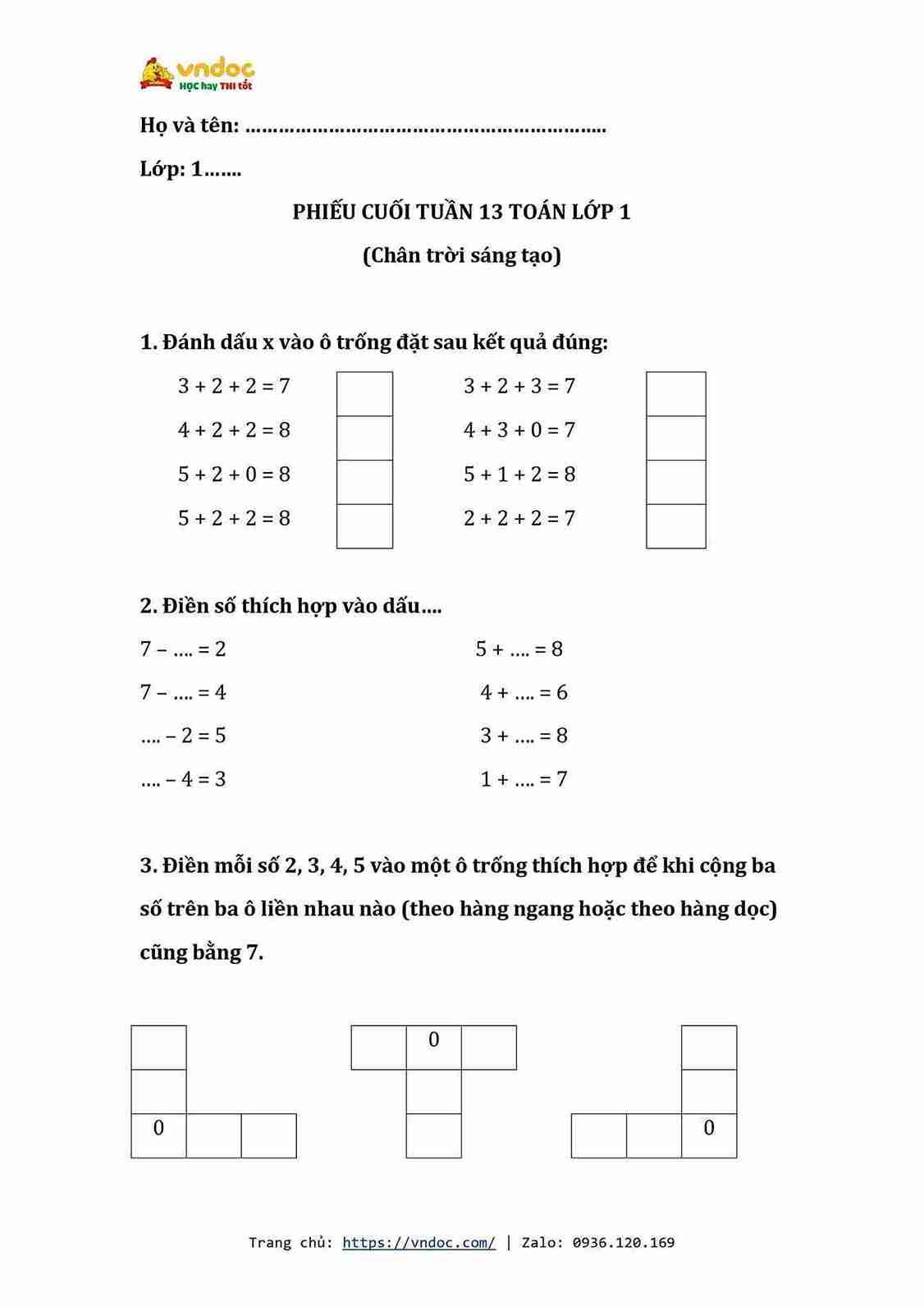 bai tap cuoi tuan toan lop 1 ctst tuan 13 1*622299