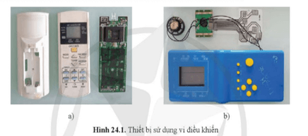 Em hãy nêu vai trò của vi điều khiển trong các thiết bị ở Hình 24.1