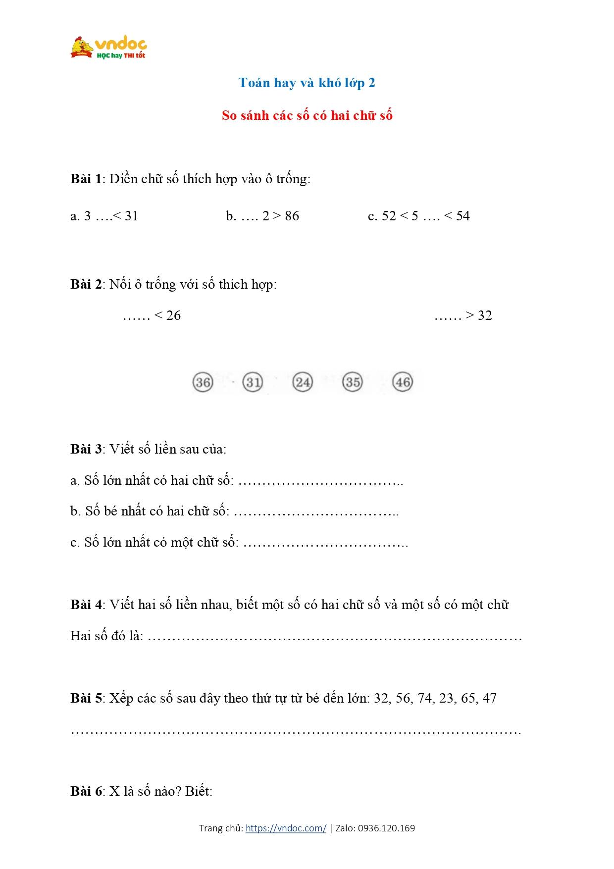 toan hay va kho lop 2 so sanh cac so co hai chu so page 0001*623413