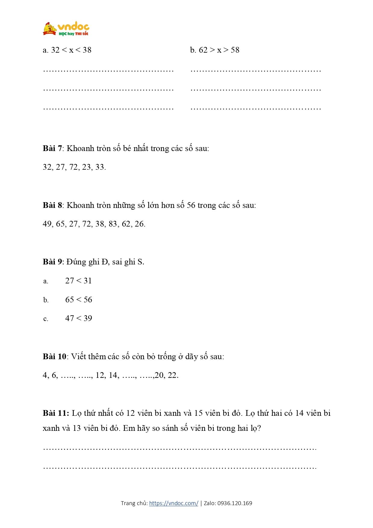 toan hay va kho lop 2 so sanh cac so co hai chu so page 0002*623414