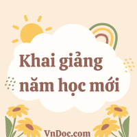 Khai giảng tiếng Anh là gì?