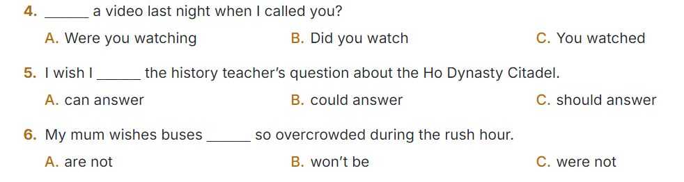 Sách bài tập Tiếng Anh 9 Global Success Unit 4 Vocabulary & Grammar