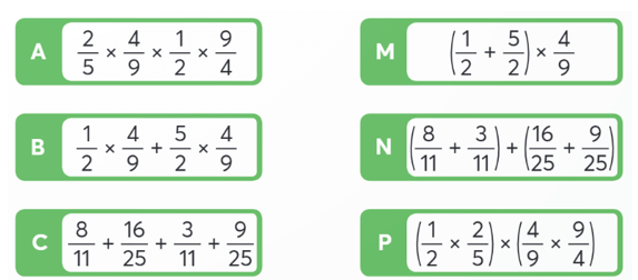 Vở bài tập Toán lớp 5 Chân trời sáng tạo Bài 3: Ôn tập và bổ sung các phép tính với phân số