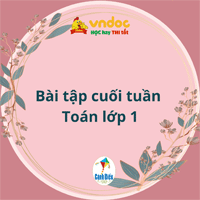 Phiếu bài tập cuối tuần Toán lớp 1 Cánh Diều (Cả năm)