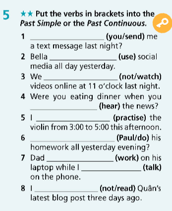 Tiếng Anh Right on 9 Grammar Bank Unit 1