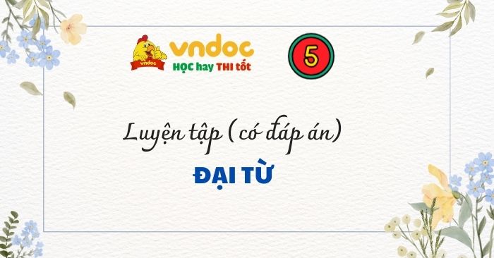 Bài tập về Đại từ lớp 5 có đáp án