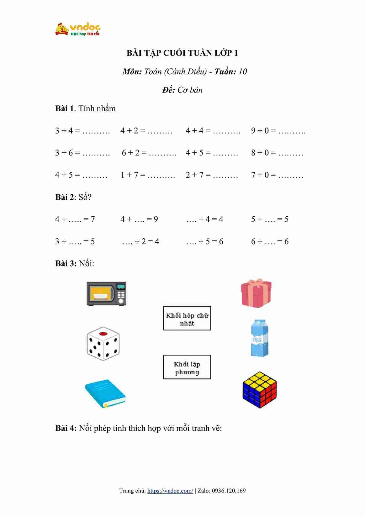 bai tap cuoi tuan toan lop 1 canh dieu tuan 10 hinh anh 0 1*635028
