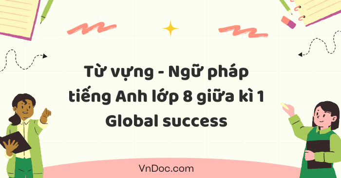 Từ vựng - Ngữ pháp tiếng Anh lớp 8 giữa kì 1 Global success