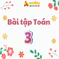 Bài tập Toán lớp 3: Hình tròn, tâm, đường kính, bán kính