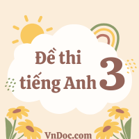 Đề thi giữa kì 1 tiếng Anh 3 Global success - Đề số 4