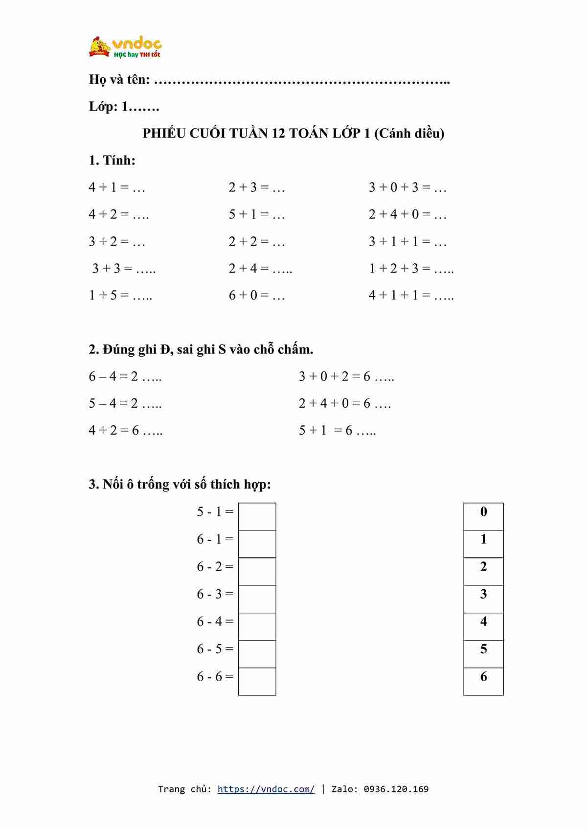 bai tap cuoi tuan toan lop 1 canh dieu tuan 12 hinh anh 0 1*639991