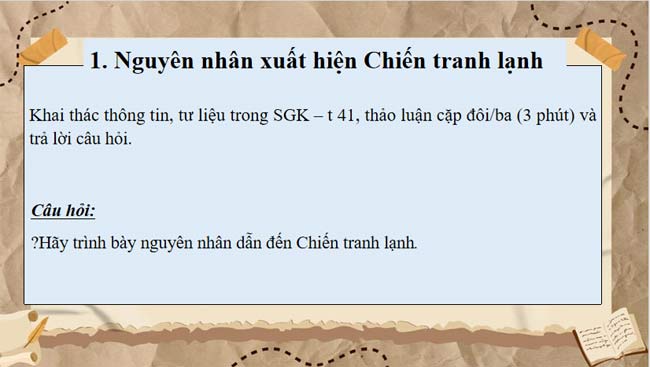 PowerPoint Lịch sử 9 Bài 9 Chiến tranh lạnh