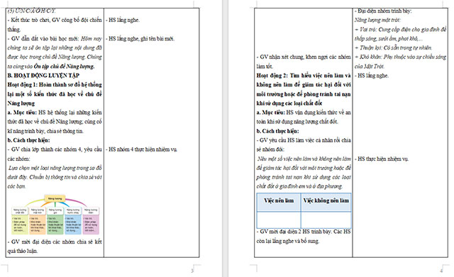 Giáo án Khoa học 5 Ôn tập chủ đề Năng lượng