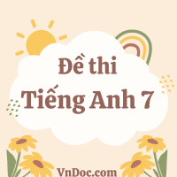 Đề thi học kì 1 tiếng Anh 7 i-Learn Smart World số 3