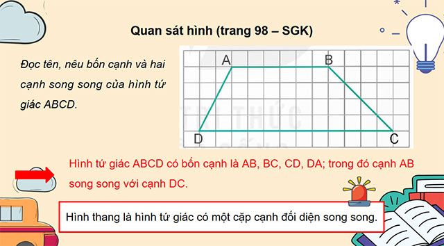 PowerPoint Toán 5 Hình thang, diện tích hình thang