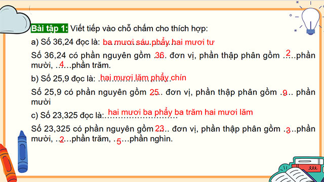 PowerPoint dạy thêm Toán 5 Ôn tập số thập phân