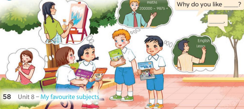 Tiếng Anh lớp 4 unit 8 lesson 2 trang 58 59