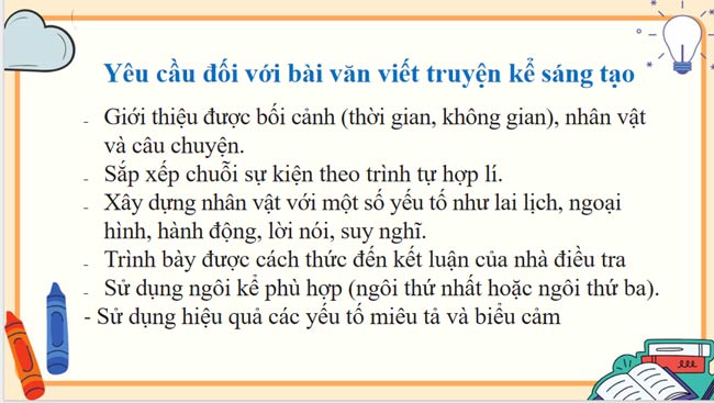 Viết truyện kể sáng tạo