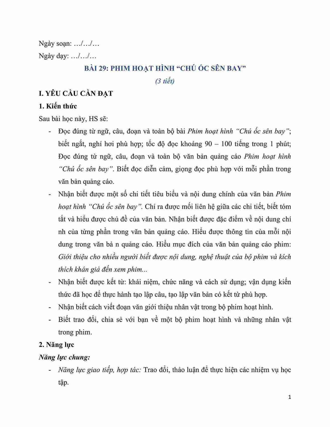 giao an tieng viet 5 bai 29 phim hoat hinh chu oc sen bay hinh anh 0 1*651639