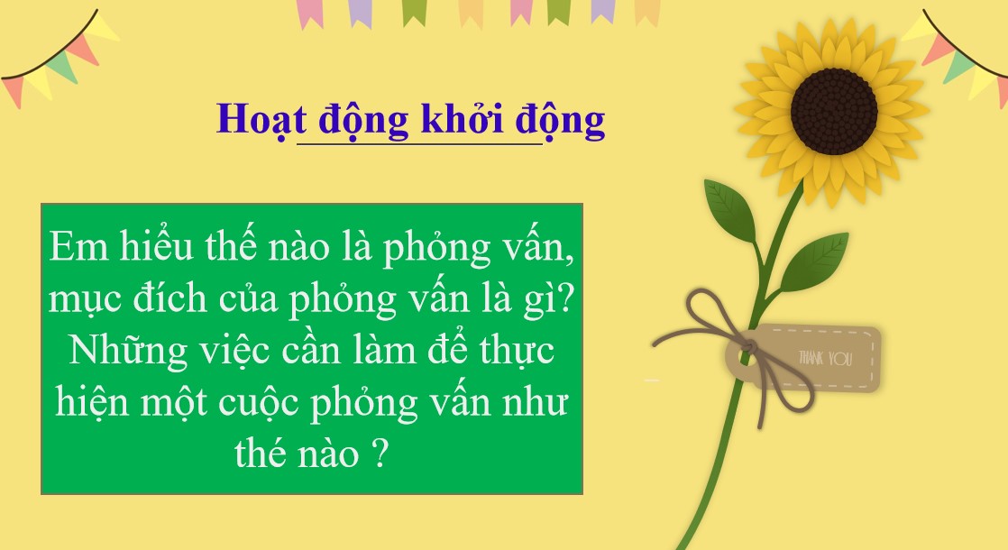 Giáo án PPT Văn 9 CTST Bài Thực hiện cuộc phỏng vấn